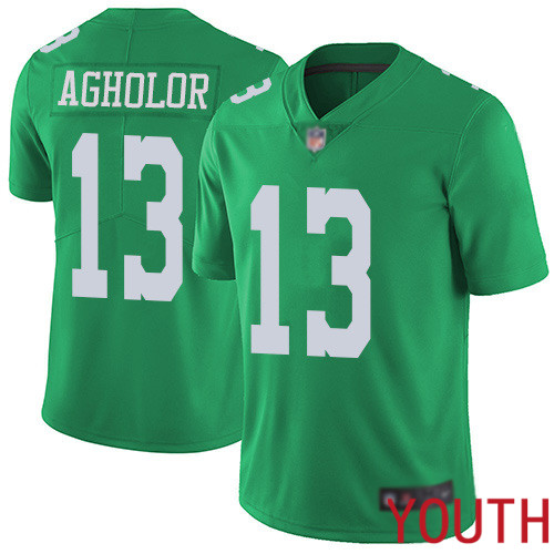 Youth Philadelphia Eagles #13 Nelson Agholor Limited Green Rush Vapor Untouchable NFL Jersey Football